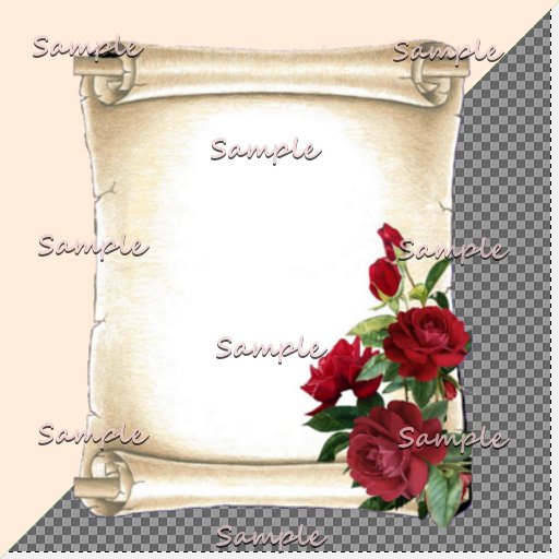 scroll & roses texture TGA FULL PERM