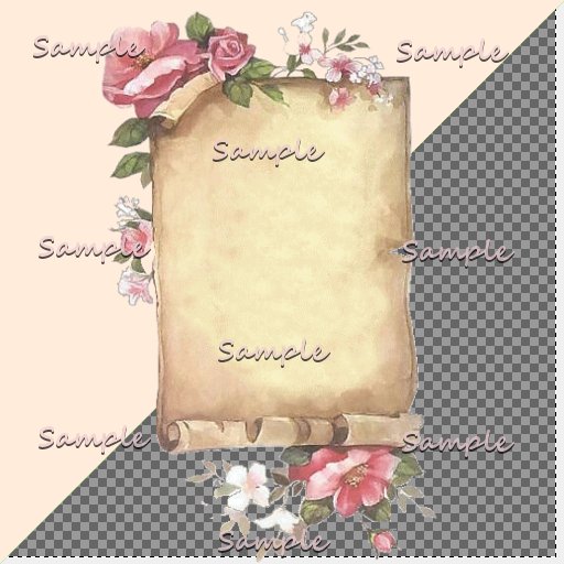 wild roses scroll texture TGA FULL PERM