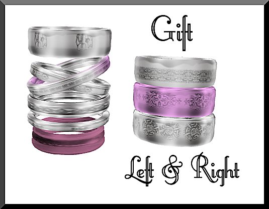 Amour Fashion Silver- Pink Bangle Bracelets