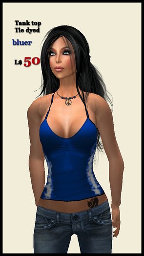Tank top tie dyed bluer