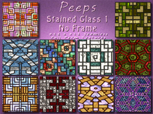 Peeps Textures Stained Glass 1 No Frame