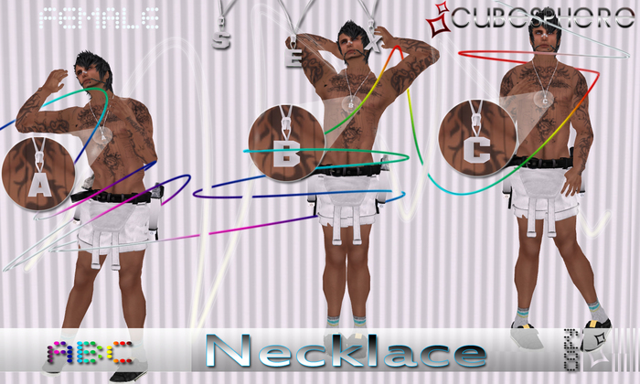 ABC Letter Necklace m / female 50% OFF!