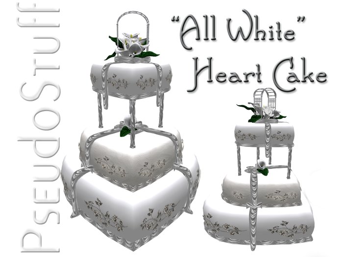 CAKE - HeartCake - All White