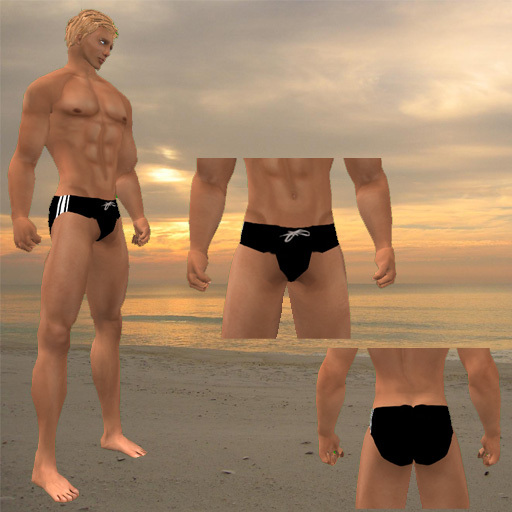 Surface Black Trunks White Stripe