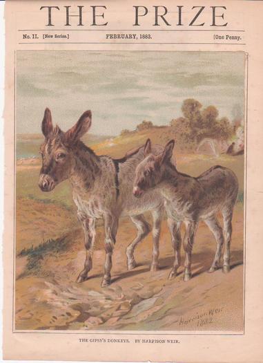Gypsy donkeys Vintage poster 