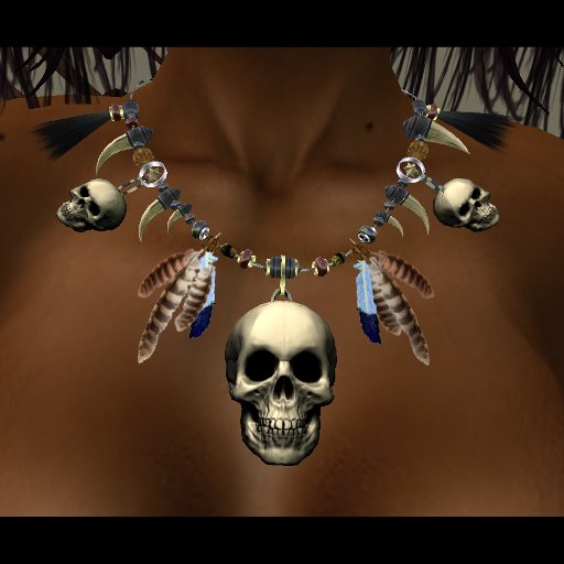 Native Necklace "Three Tiny Skulls"