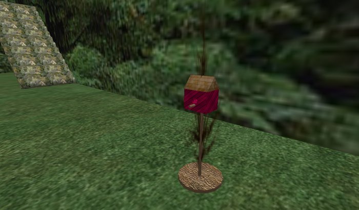 pink bird house