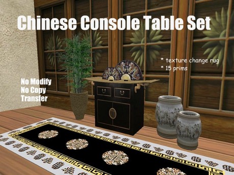 Second Life Marketplace On Chinese Console Table Set Chinese Console Table Set