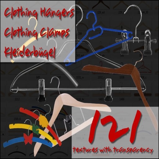 121 Clothing Hanger/Clamp/Kleiderbuegel Textures *NEW*