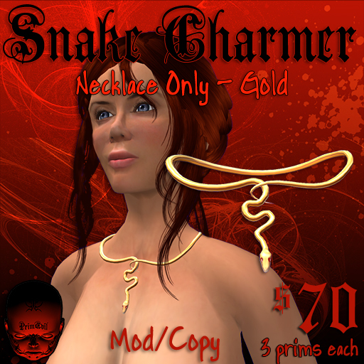 PrimEvil: Snake Necklace Female Gold
