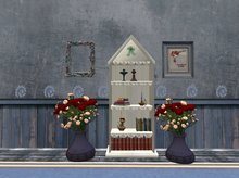 SB - CA " Shabby Chic Decorated Wall Shelf 1"