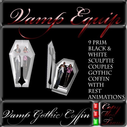 Black & White Couples Coffin
