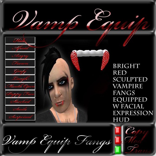Bright Red Bling Fang 