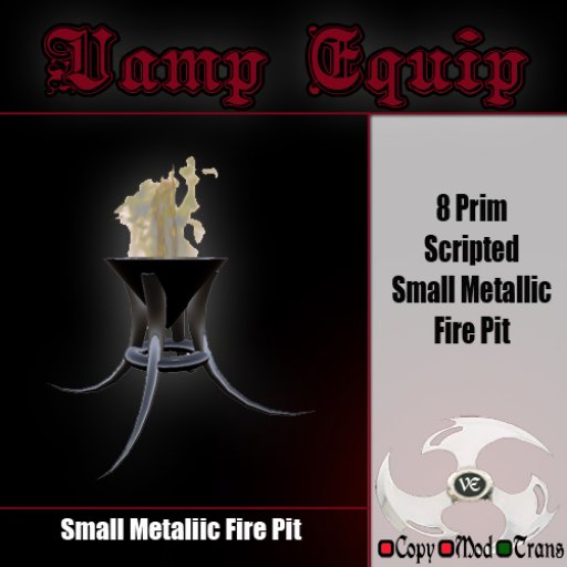 Gothic Small Metallic Fire Pit 