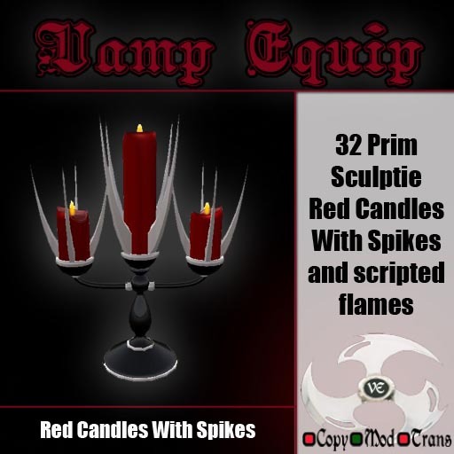 Red Candles With Spikes
