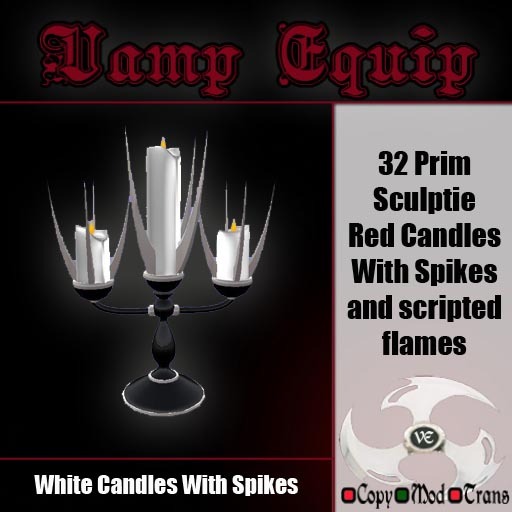 White Candles With Spikes