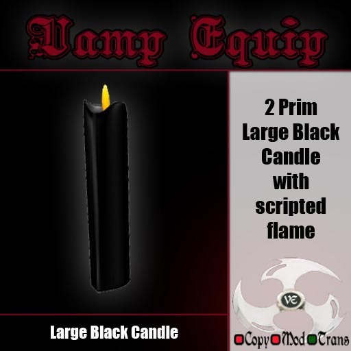 Gothic Black Candle-Large
