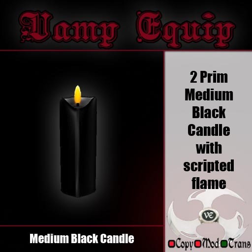 Gothic Black Candle-Medium