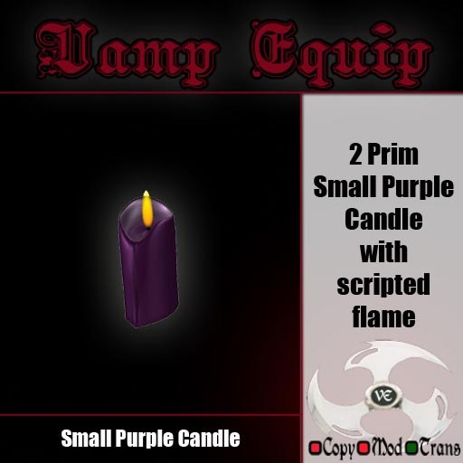 Gothic Purple Candle-Small