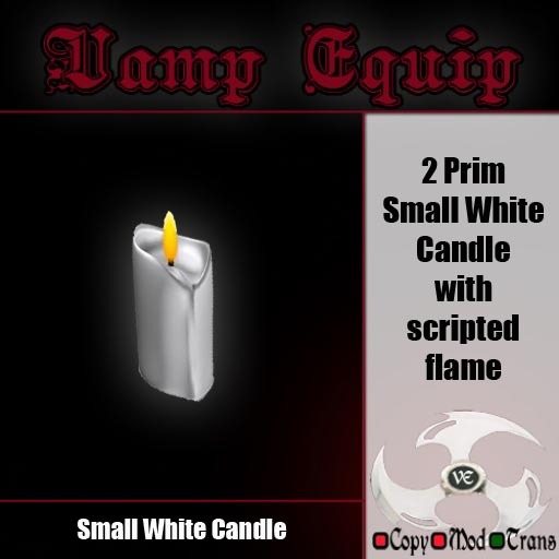 Gothic White Candle-Small