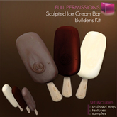 Full Perm 1 prim Sculpted Ice Cream Bar - Chocolate ice cream bars Builder's Kit Set