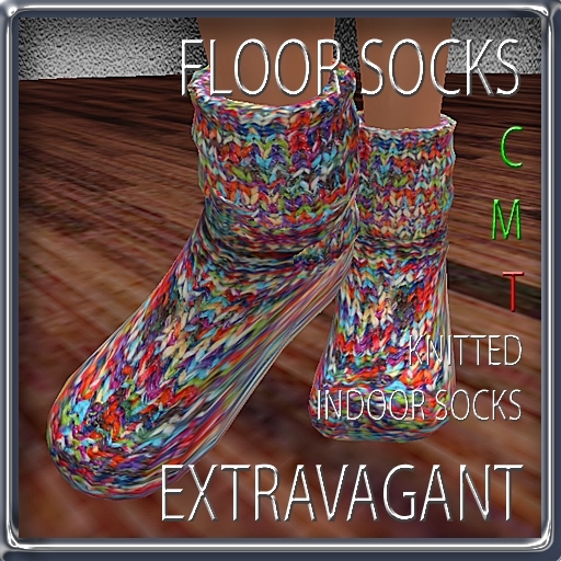 EXTRAVAGANT knitted indoor floor socks colorful
