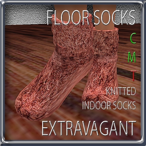 EXTRAVAGANT knitted indoor floor socks bown 