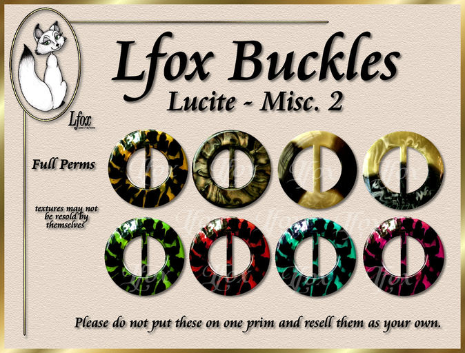lfox Buckles - Lucite Misc. 2