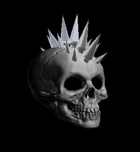 Skull Candy Spikes chrome Boxed