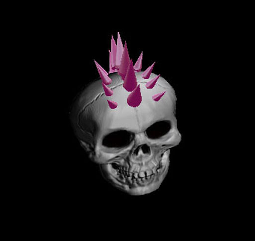 Skull Candy Spikes Pink chrome 