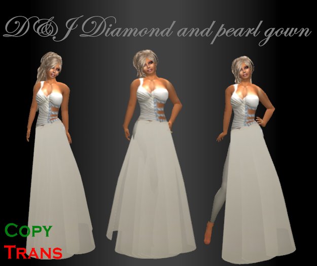 D&J Diamond and pearl gown (boxed)