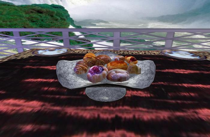 Silver Cake Dish Floral