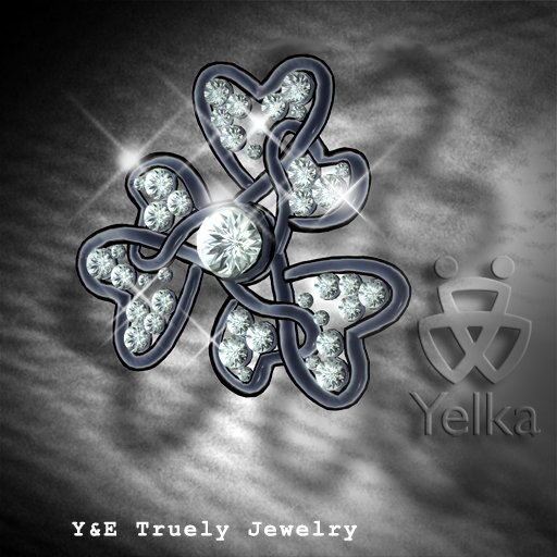 友 Yelka Y&E Infinity Brooch BG & Diamonds — Promo Price Limited Time