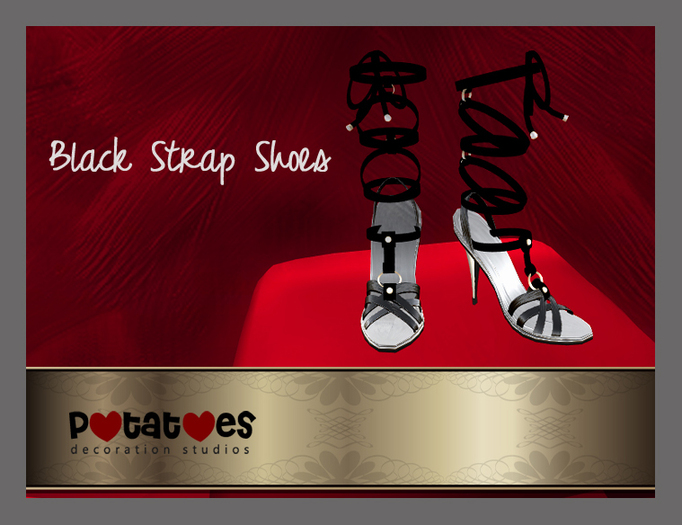 Potatoes Creative - Black Strap Lady Shoes