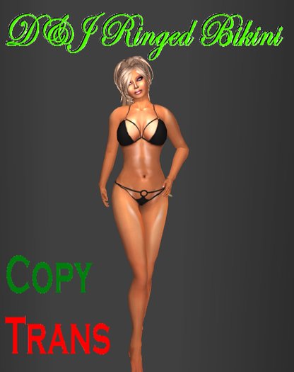 D&J Ringed Bikini black (boxed)