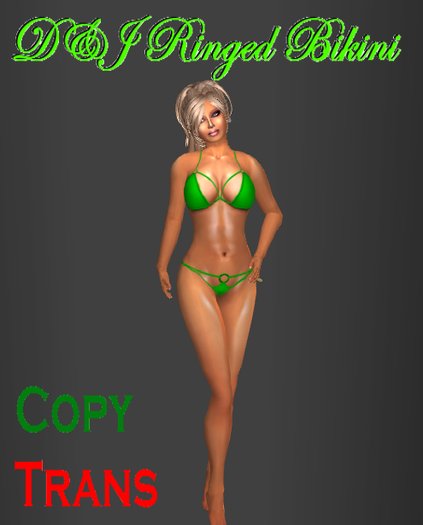 D&J Ringed Bikini green (boxed)