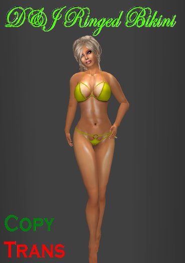 D&J Ringed Bikini yellow (boxed)