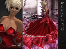 Ecarlate - Dainnia - Red * Dress Gown Formal * Robe