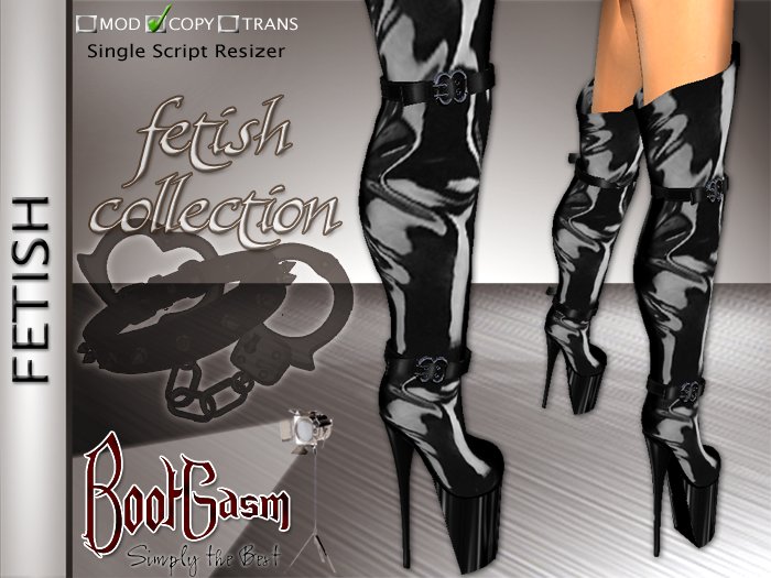Bootgasm Fetish Boots Black