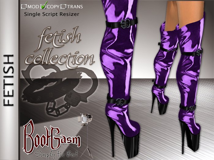 Bootgasm Fetish Boots Purple