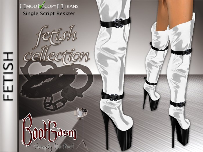 Bootgasm Fetish Boots White
