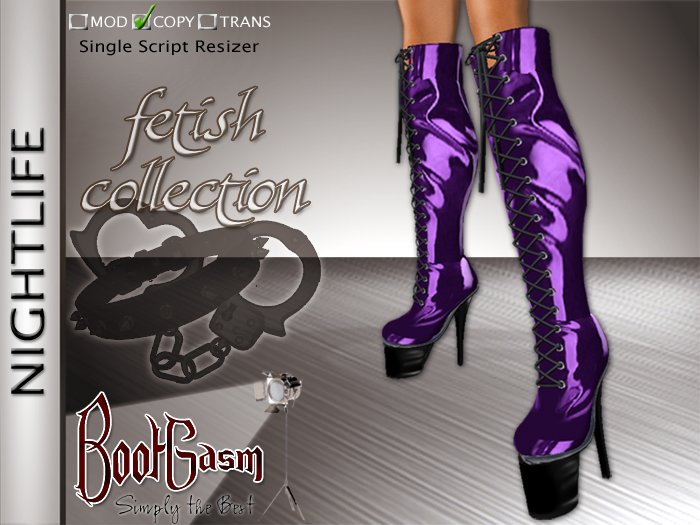 Bootgasm Nightlife Boots Purple