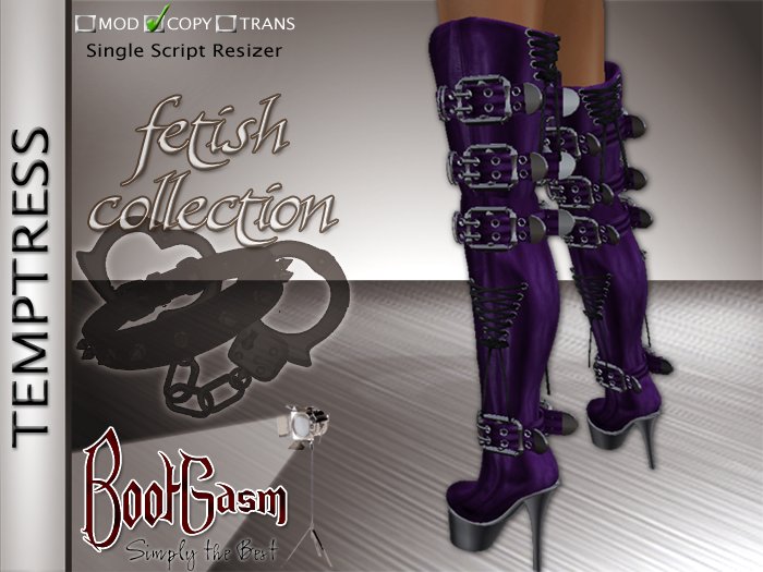 Bootgasm Temptress Boots Purple