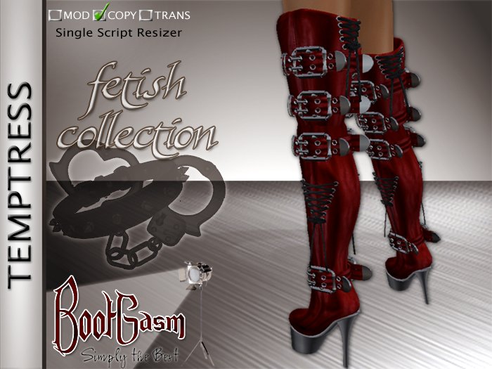 Bootgasm Temptress Boots Red