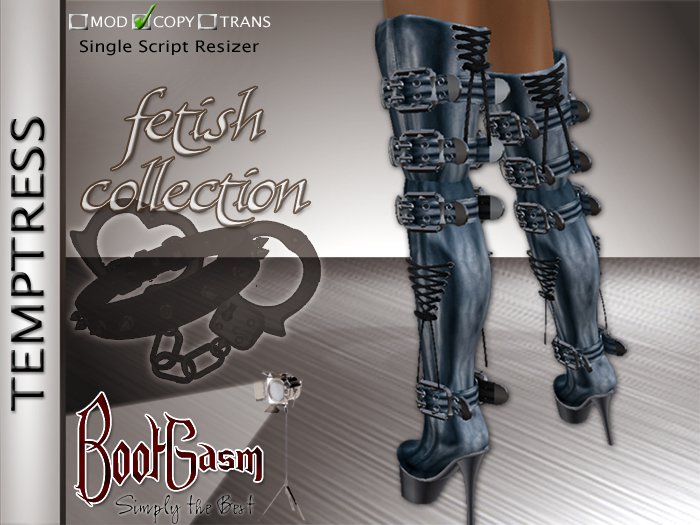 Bootgasm Temptress Boots Steel Blue