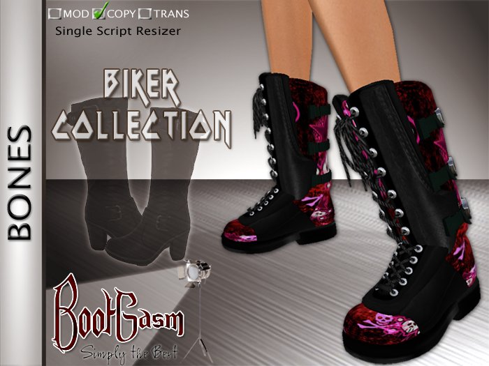 Bootgasm Bones Combat Boots Red