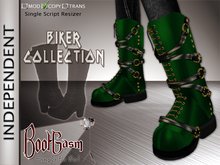Bootgasm Independent Biker Boots Green