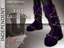 Bootgasm Independent Biker Boots Purple
