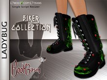Bootgasm Ladybug Combat Boots Green