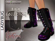 Bootgasm Ladybug Combat Boots Purple
